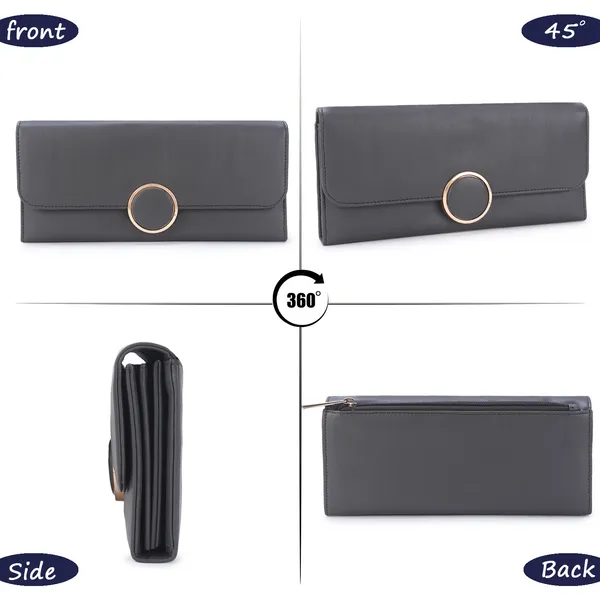 Signature_Grey_Faux_Leather_Ring_Detail_Wallet_For_Women