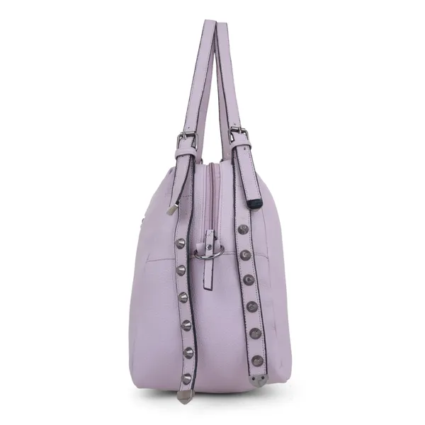 Signature_Lavender_Purple_Faux_Leather_Studded_Adjustable_Strap_Shoulder_Bag_For_Women
