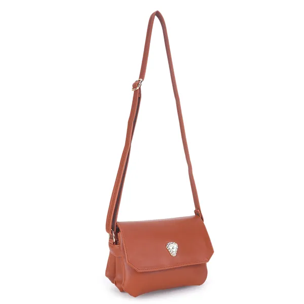 Signature_Orange_Faux_Leather_Multi_Compartment_Buckle_Sling_Bag