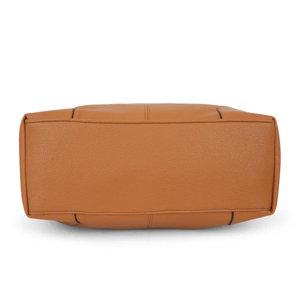 Signature_Tan_Brown_Faux_Leather_Adjustable_Strap_Sling_Handbag