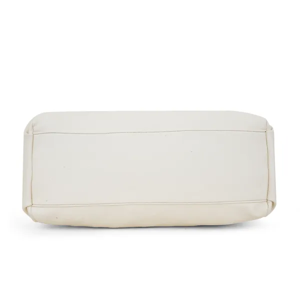 Signature_Off_White_Faux_Leather_Adjustable_Strap_Shoulder_Bag_For_Women