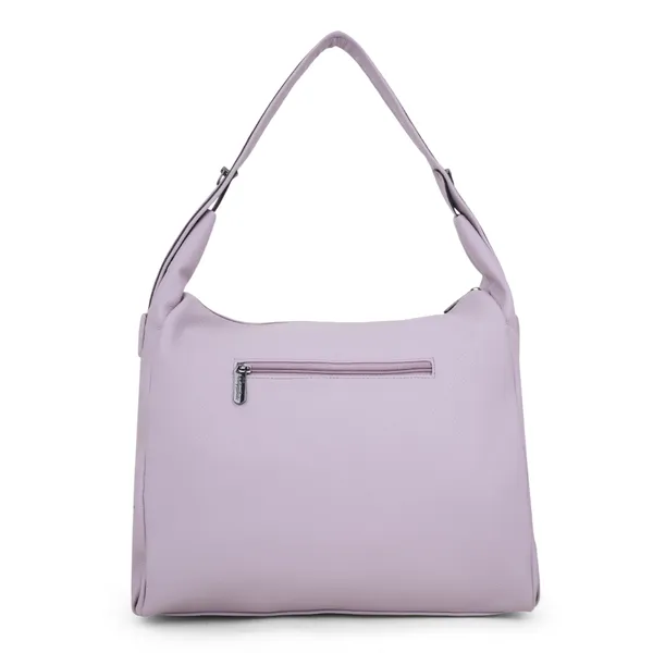 Signature_Lavender_Purple_Faux_Leather_Adjustable_Strap_Hobo_Shoulder_Bag_For_Women