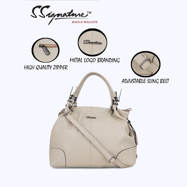 Signature_Cream_Leather_Medium_Adjustable_Sling_Handbag