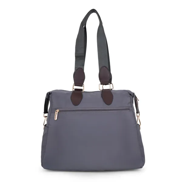 Signature_Grey_Faux_Leather_Dual_Handle_Multi_Compartment_Shoulder_Bag_For_Women