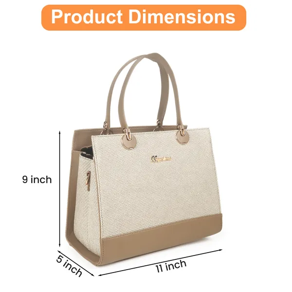 Signature_Two_Tone_Faux_Leather_Structured_Metal_Hardware_Handbag_For_Women