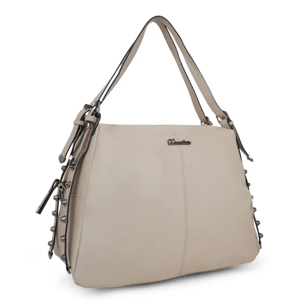 Signature_Beige_Faux_Leather_Adjustable_Strap_Hobo_Handbag_For_Women
