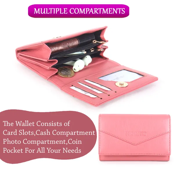 Signature_Pink_Faux_Leather_Envelope_Wallet_For_Women