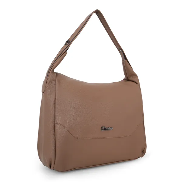Signature_Beige_Faux_Leather_Adjustable_Strap_Shoulder_Bag_For_Women