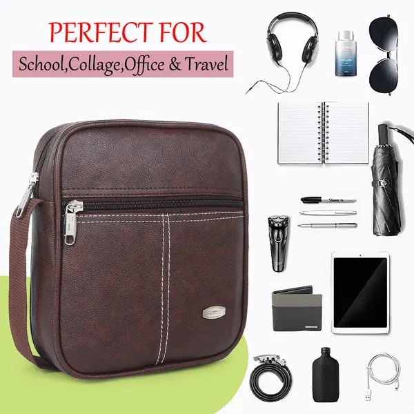 Signature_Brown_Vegan_Leather_Multi_Compartment_Sling_Bag