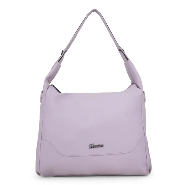Signature_Lavender_Purple_Faux_Leather_Adjustable_Strap_Hobo_Shoulder_Bag_For_Women