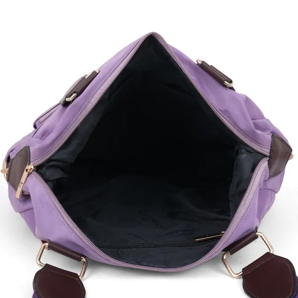 Signature_Purple_Faux_Leather_Multi_Pocket_Diaper_Bag_For_Parents_And_Babies