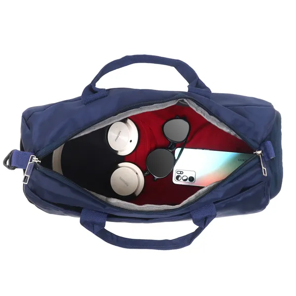 Signature_Navy_Blue_Fabric_Water_Resistant_Shoe_Compartment_GYM_Bag