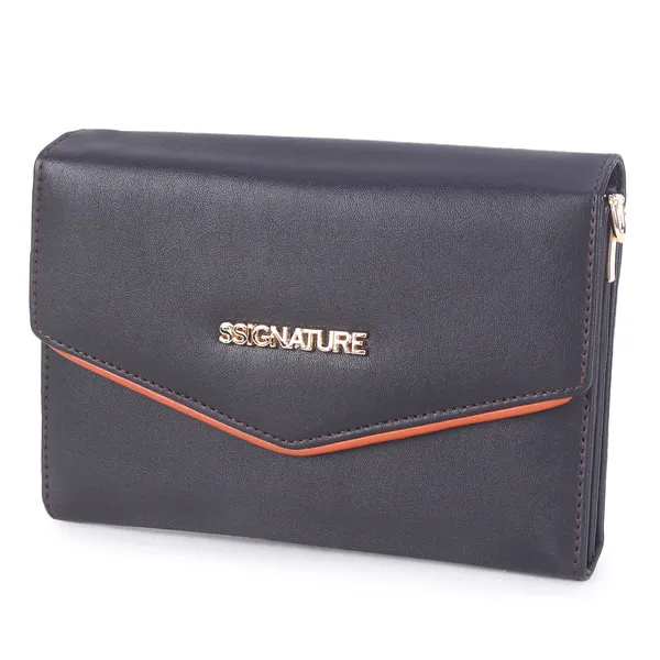 Signature_Grey_Faux_Leather_Metallic_Zip_Detachable_Strap_Sling_Bag