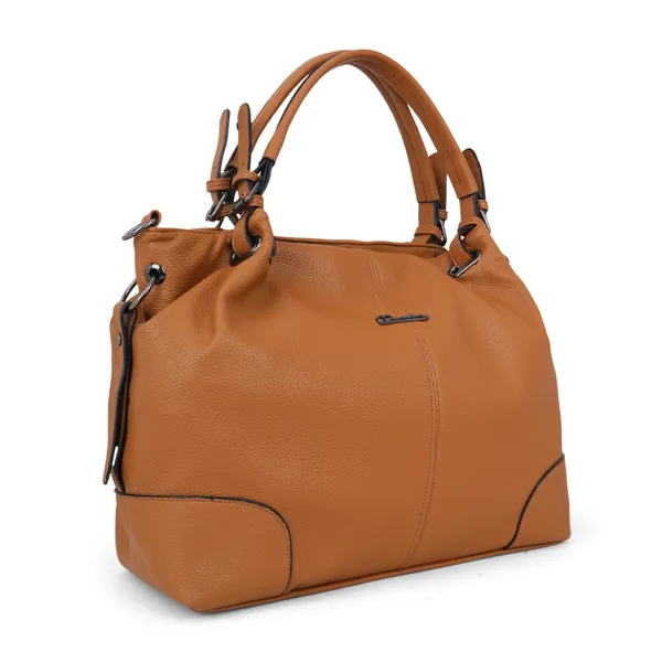 Signature_Tan_Brown_Faux_Leather_Adjustable_Strap_Sling_Handbag