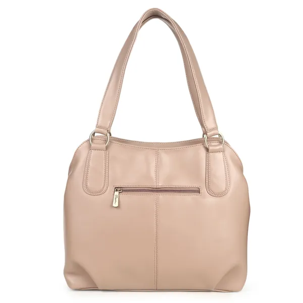 Signature_Beige_Faux_Leather_Metal_Hardware_Classic_Handle_Handbag