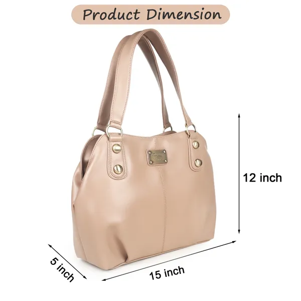 Signature_Beige_Faux_Leather_Metal_Hardware_Classic_Handle_Handbag
