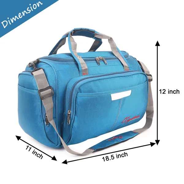 Signature_Blue_Fabric_Multi_Compartment_Travel_Duffel_Bag_For_Men_And_Women