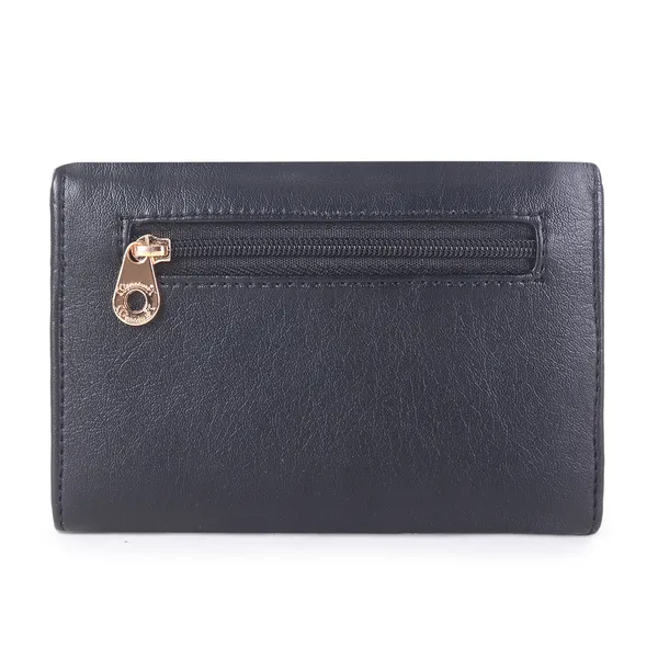 Signature_Black_Leather_Tri_Fold_Envelope_Wallet_For_Women
