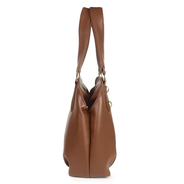 Signature_Brown_Faux_Leather_Handbag_For_Women