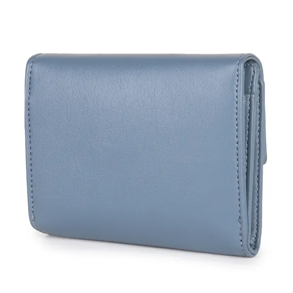 Signature_Blue_Grey_Faux_Leather_Tri_Fold_Wallet_For_Women