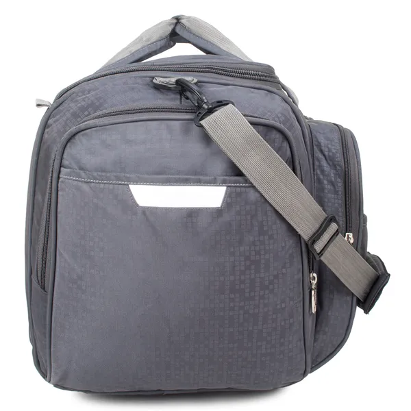 Signature_Grey_Fabric_Multi_Compartment_24_Inch_Travel_Duffel_Bag_For_Men_And_Women