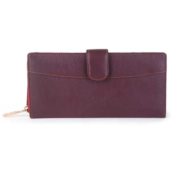 Signature_Faux_Leather_Multi_Card_Zipper_Wallet_For_Women