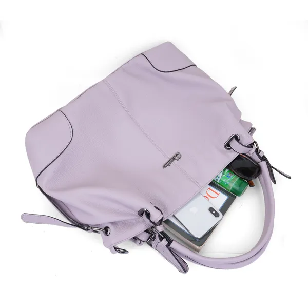 Signature_Lavender_Purple_Faux_Leather_Adjustable_Strap_Handbag_For_Women