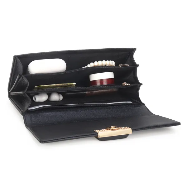 Signature_Black_Faux_Leather_Tri_Fold_Multi_Compartment_Wallet