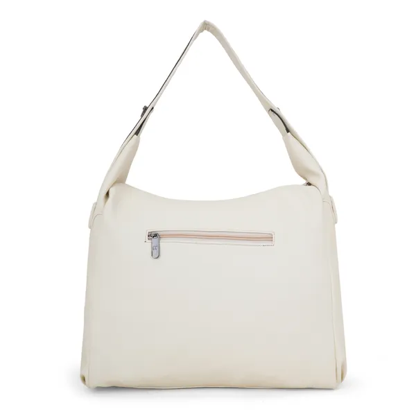 Signature_Off_White_Faux_Leather_Adjustable_Strap_Shoulder_Bag_For_Women