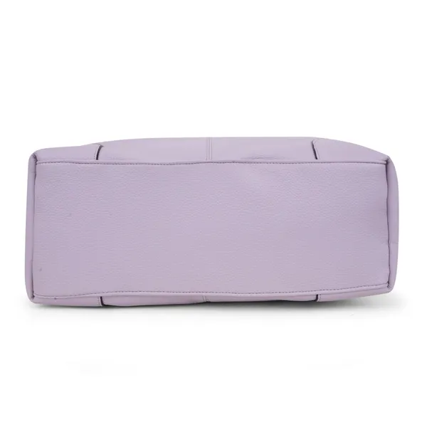 Signature_Lavender_Purple_Faux_Leather_Adjustable_Strap_Handbag_For_Women