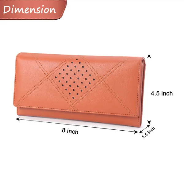 Signature_Tan_Leather_Perforated_Heart_Wallet_For_Women