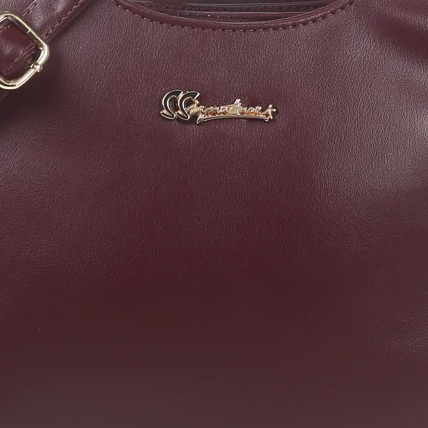 Signature_Burgundy_Leather_Classic_Handle_Metal_Buckle_Handbag