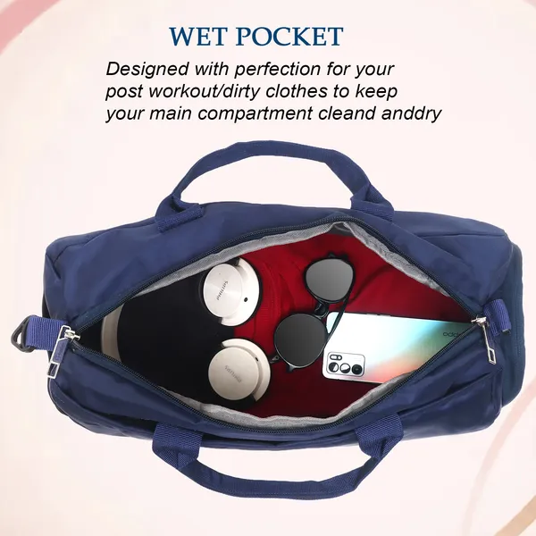 Signature_Navy_Blue_Fabric_Water_Resistant_Shoe_Compartment_GYM_Bag