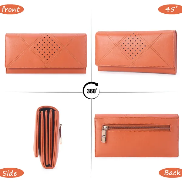 Signature_Tan_Leather_Perforated_Heart_Wallet_For_Women