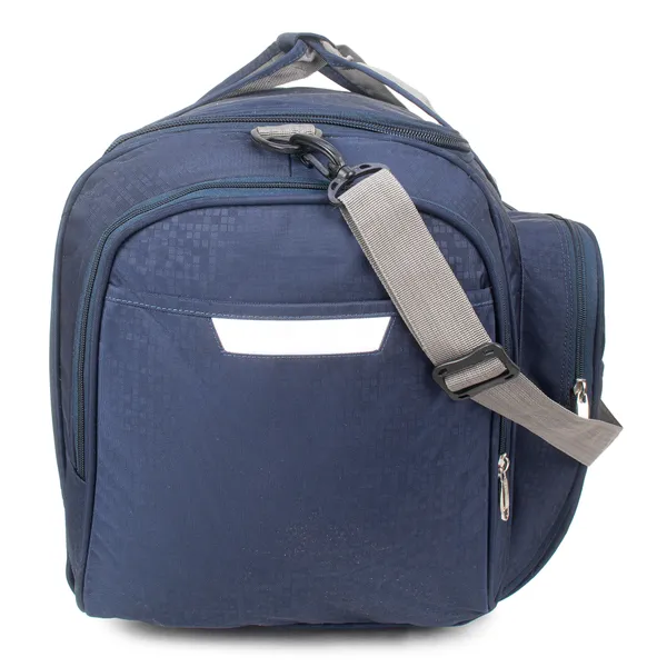 Signature_Navy_Blue_Fabric_Multi_Compartment_24_Inch_Duffel_Bag_For_Men_And_Women
