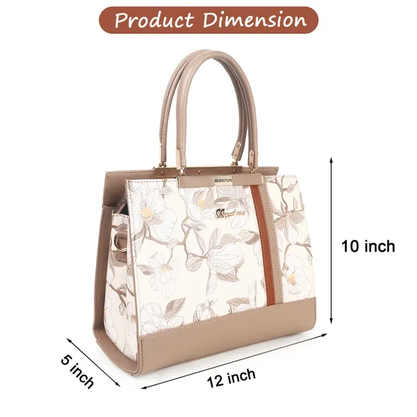 Signature_Floral_Printed_Faux_Leather_Metal_Buckle_Handbag_For_Women