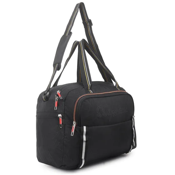 Signature_Black_Fabric_Adjustable_Strap_17_Inch_Duffel_Bag