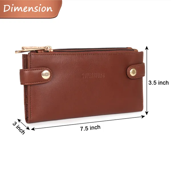 Signature_Leather_Multi_Card_Zipper_Wallet_Organizer_For_Women