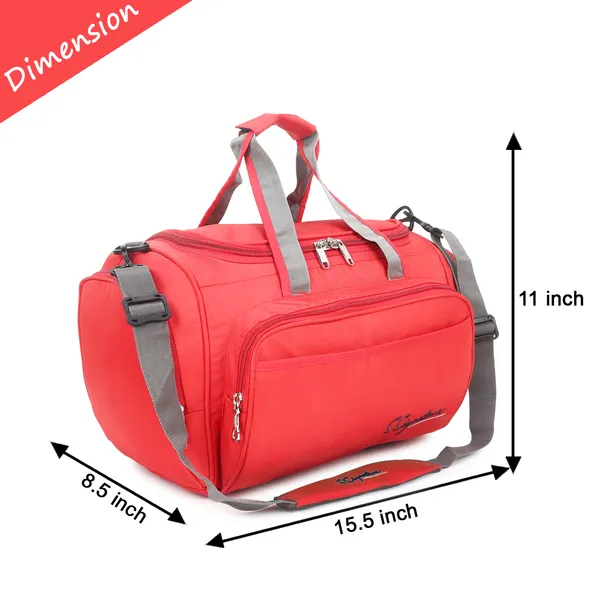 Signature_Red_Fabric_Adjustable_Strap_Gym_Travel_Duffel_Bag_For_Men_And_Women