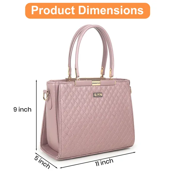 Signature_Pink_Quilted_Faux_Leather_Metal_Hardware_Handbag