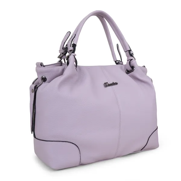 Signature_Lavender_Purple_Faux_Leather_Adjustable_Strap_Handbag_For_Women