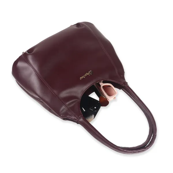 Signature_Burgundy_Leather_Classic_Handle_Metal_Buckle_Handbag