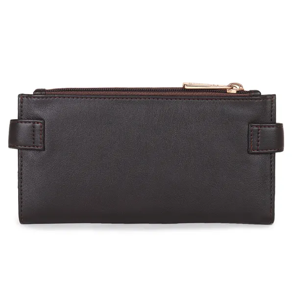 Signature_Black_Faux_Leather_Multi_Card_Zipper_Wallet_For_Women