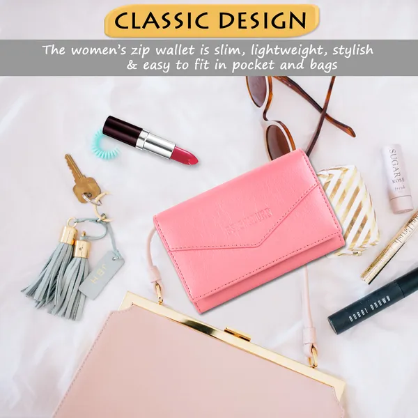 Signature_Pink_Faux_Leather_Envelope_Wallet_For_Women