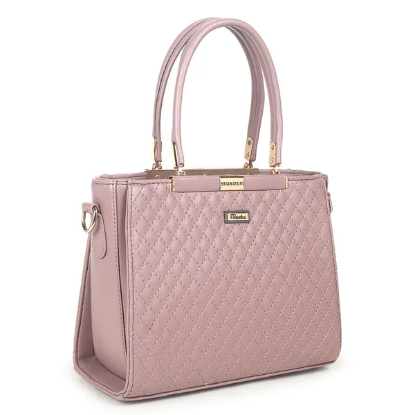 Signature_Pink_Quilted_Faux_Leather_Metal_Hardware_Handbag