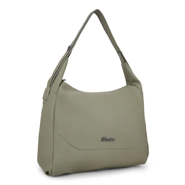 Signature_Sage_Green_Faux_Leather_Adjustable_Strap_Hobo_Shoulder_Bag_For_Women