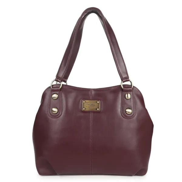 Signature_Faux_Leather_Multi_Compartment_Metallic_Zip_Handbag