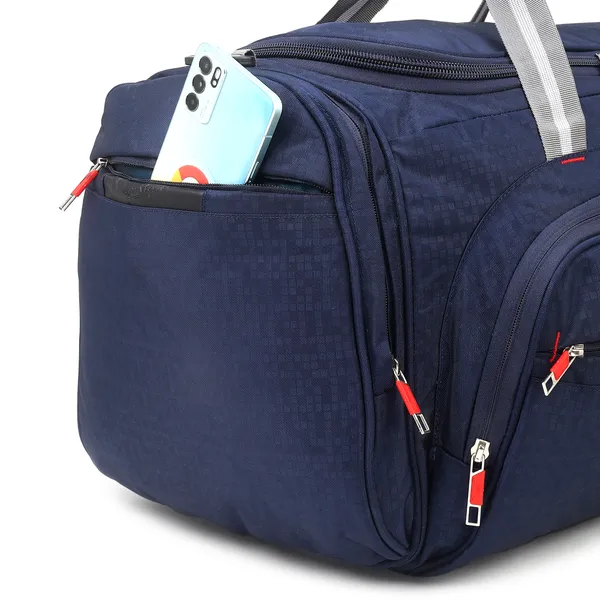 Signature_Navy_Blue_Fabric_Multi_Compartment_Travel_Duffel_Bag_For_Men_And_Women