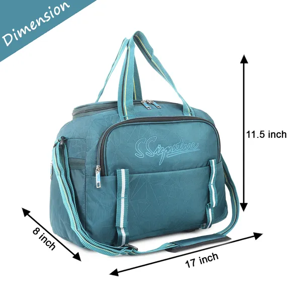 Signature_Blue_Fabric_Adjustable_Strap_17_Inch_Travel_Duffel_Bag