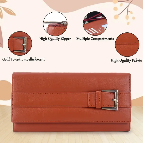 Signature_Brown_Leather_Multi_Compartment_Buckle_Travel_Wallet_For_Travel_Everyday_Use